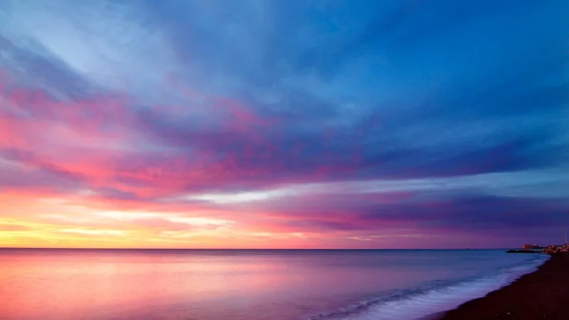 Sunset skyline.